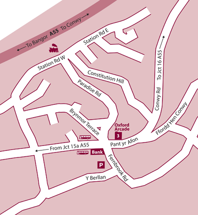 North Wales Spinal Clinic Map